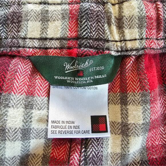 Woolrich Men's Red Plaid 100% Cotton Drawstring Lounge Flannel Pants Size XXL - Picture 10 of 13